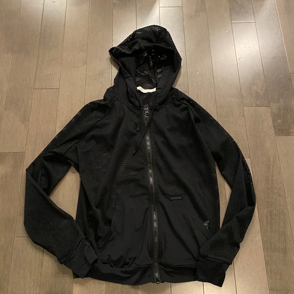 Black exercise zip up hoodie - Picture 2 of 3